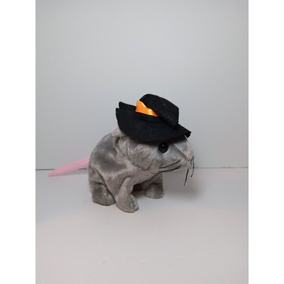 Vintage Pan Asian Creations Rare Halloween Talking Squeaking Witch Mouse Plush - Picture 1 of 5